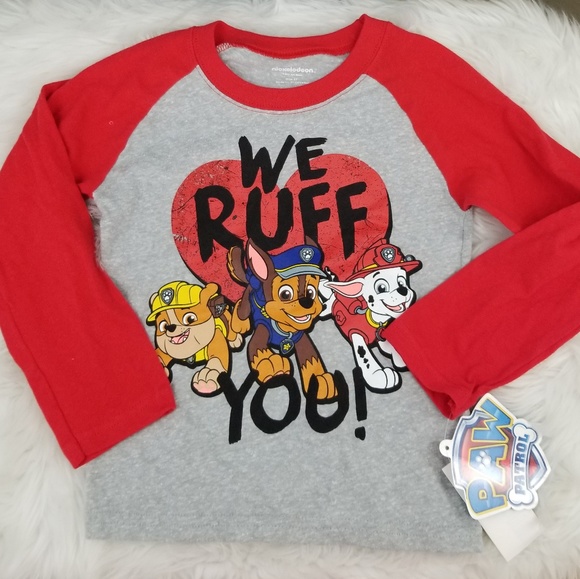 Paw Patrol Toddler Boys T-Shirts Red or Blue Sizes 2T or 3T NWOT